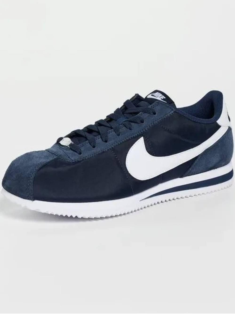 Nike | Women’s Navy Blue Canvas/Suede Lace Up Cortez Sneakers White Swoosh 8.5 - Picture 2 of 16